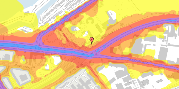 Trafikstøjkort på Vermlandsgade 33C, 2300 København S