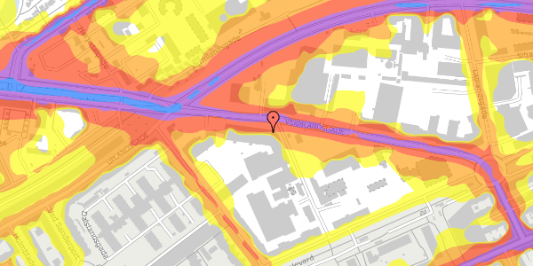 Trafikstøjkort på Vermlandsgade 50, 1. , 2300 København S