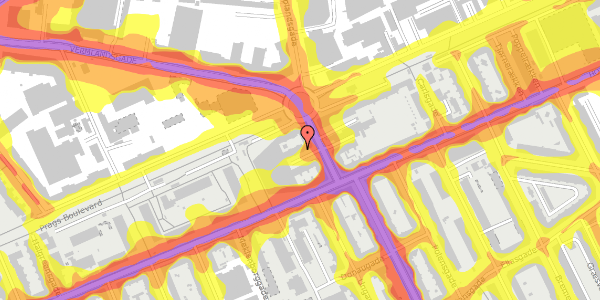 Trafikstøjkort på Vermlandsgade 74, st. tv, 2300 København S