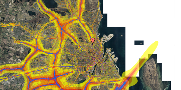 Trafikstøjkort på Vermundsgade 24, 1. , 2100 København Ø