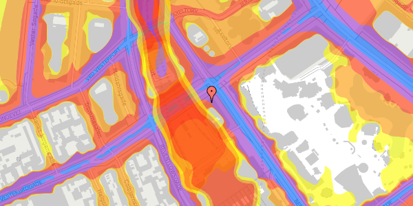 Trafikstøjkort på Vesterbrogade 5, 3. , 1620 København V