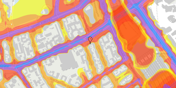 Trafikstøjkort på Vesterbrogade 11C, st. 3, 1620 København V