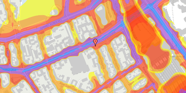 Trafikstøjkort på Vesterbrogade 13, 2. , 1620 København V