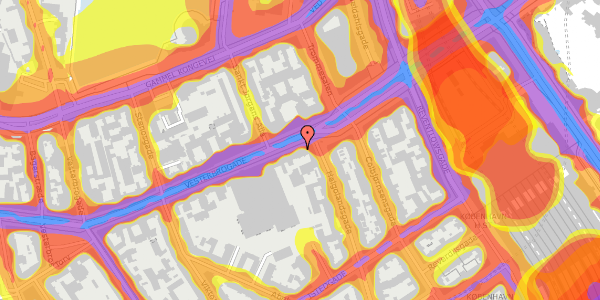 Trafikstøjkort på Vesterbrogade 15, 1. , 1620 København V