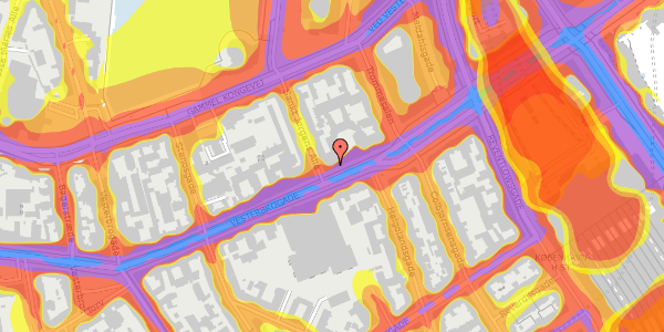 Trafikstøjkort på Vesterbrogade 16, 1. , 1620 København V