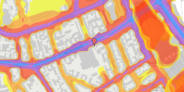 Trafikstøjkort på Vesterbrogade 19, st. 1, 1620 København V