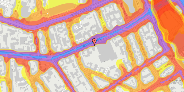 Trafikstøjkort på Vesterbrogade 31, st. 4, 1620 København V