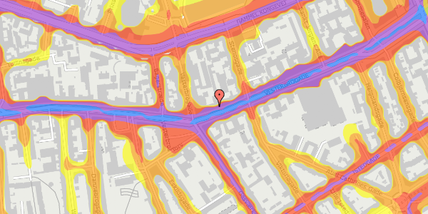 Trafikstøjkort på Vesterbrogade 36, 5. , 1620 København V