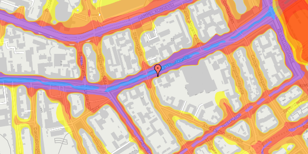 Trafikstøjkort på Vesterbrogade 37, 2. th, 1620 København V