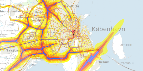 Trafikstøjkort på Vesterbrogade 41A, st. , 1620 København V