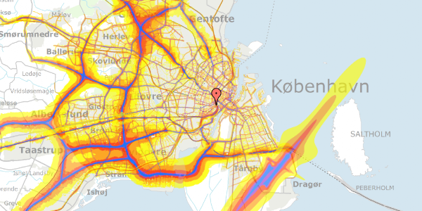 Trafikstøjkort på Vesterbrogade 41B, 3. , 1620 København V