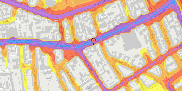 Trafikstøjkort på Vesterbrogade 41, 2. th, 1620 København V