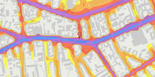 Trafikstøjkort på Vesterbrogade 50, st. mf, 1620 København V