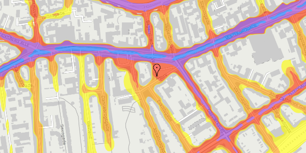 Trafikstøjkort på Vesterbrogade 53, st. , 1620 København V