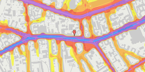 Trafikstøjkort på Vesterbrogade 56B, 1620 København V