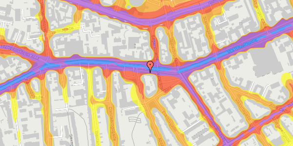 Trafikstøjkort på Vesterbrogade 57, st. th, 1620 København V