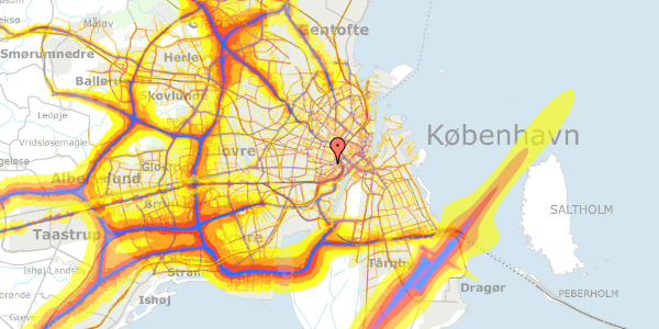 Trafikstøjkort på Vesterbrogade 58A, kl. , 1620 København V