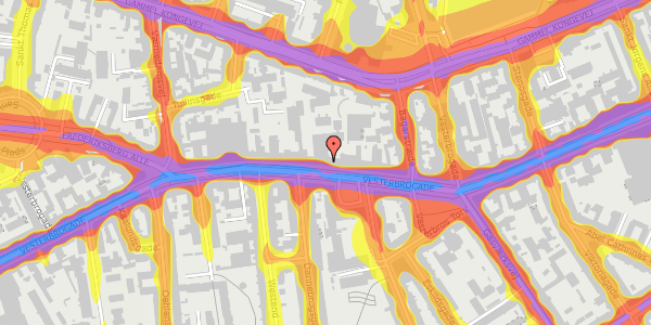 Trafikstøjkort på Vesterbrogade 62, st. , 1620 København V