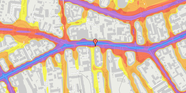 Trafikstøjkort på Vesterbrogade 65, kl. , 1620 København V