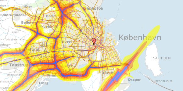 Trafikstøjkort på Vesterbrogade 66B, 1. , 1620 København V