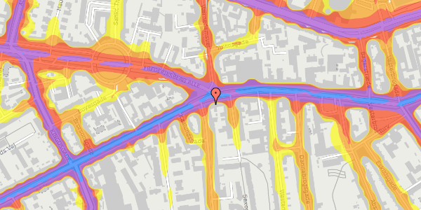 Trafikstøjkort på Vesterbrogade 75, st. 1, 1620 København V