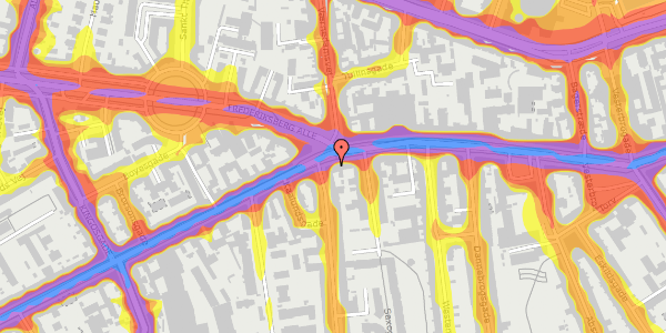 Trafikstøjkort på Vesterbrogade 75, st. 4, 1620 København V