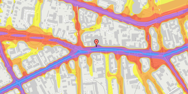 Trafikstøjkort på Vesterbrogade 76, 6. , 1620 København V