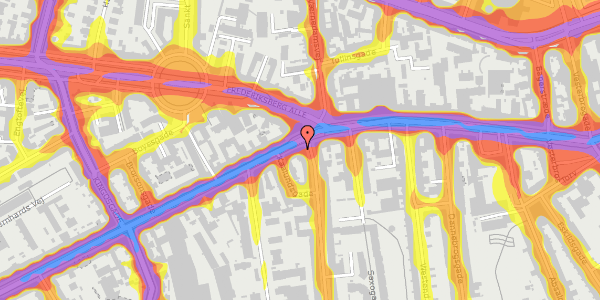 Trafikstøjkort på Vesterbrogade 77, 2. tv, 1620 København V