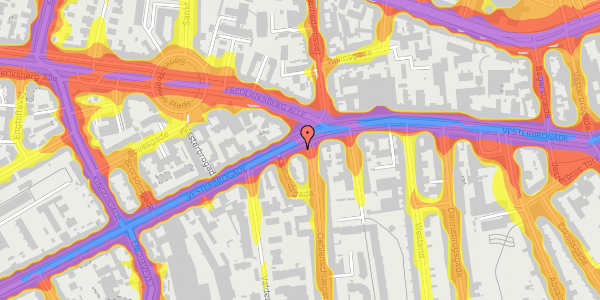 Trafikstøjkort på Vesterbrogade 77, 4. tv, 1620 København V