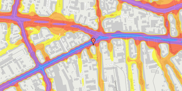 Trafikstøjkort på Vesterbrogade 79, kl. 1, 1620 København V