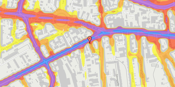 Trafikstøjkort på Vesterbrogade 81, 1. th, 1620 København V