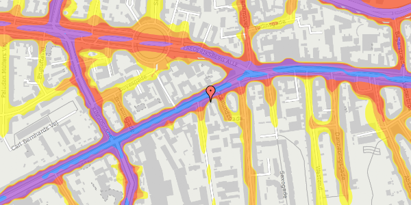 Trafikstøjkort på Vesterbrogade 83, st. th, 1620 København V