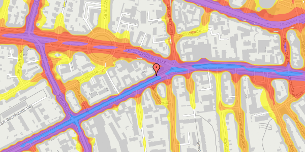 Trafikstøjkort på Vesterbrogade 86, 1. , 1620 København V