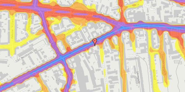 Trafikstøjkort på Vesterbrogade 87, kl. 3, 1620 København V