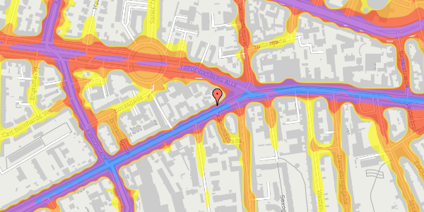 Trafikstøjkort på Vesterbrogade 88, 1. , 1620 København V