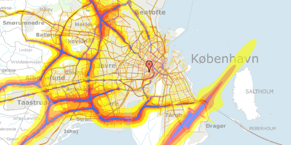 Trafikstøjkort på Vesterbrogade 89A, st. , 1620 København V