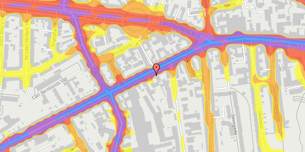 Trafikstøjkort på Vesterbrogade 89, 2. tv, 1620 København V