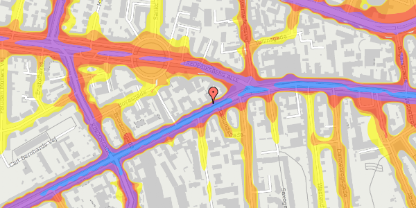 Trafikstøjkort på Vesterbrogade 90, kl. th, 1620 København V