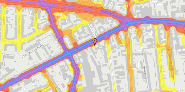 Trafikstøjkort på Vesterbrogade 91D, 4. , 1620 København V