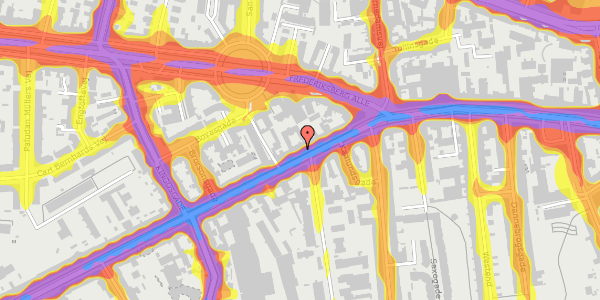 Trafikstøjkort på Vesterbrogade 94, st. 3, 1620 København V