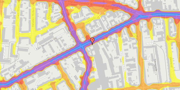 Trafikstøjkort på Vesterbrogade 99, 1. tv, 1620 København V