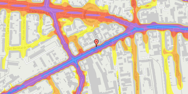 Trafikstøjkort på Vesterbrogade 100, 1. tv, 1620 København V