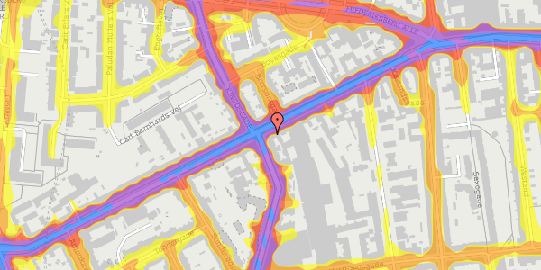 Trafikstøjkort på Vesterbrogade 101, kl. mf, 1620 København V