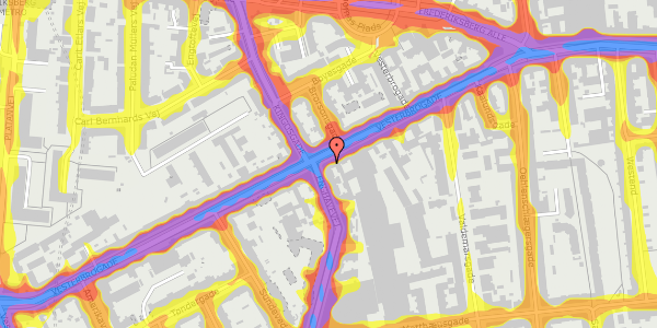 Trafikstøjkort på Vesterbrogade 101, 1. tv, 1620 København V