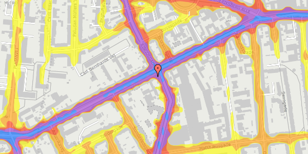 Trafikstøjkort på Vesterbrogade 105A, 1. 1, 1620 København V