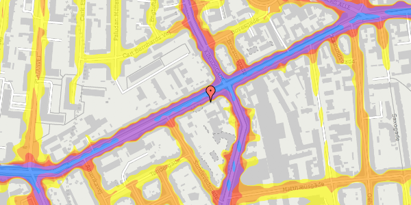 Trafikstøjkort på Vesterbrogade 107B, 1620 København V