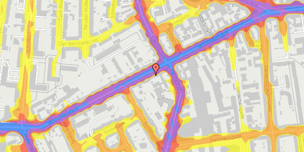 Trafikstøjkort på Vesterbrogade 107B, 2. tv, 1620 København V