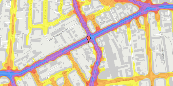 Trafikstøjkort på Vesterbrogade 107, st. th, 1620 København V