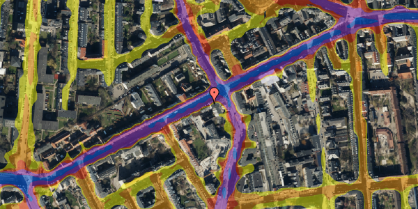 Trafikstøjkort på Vesterbrogade 107, 4. , 1620 København V