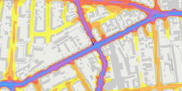 Trafikstøjkort på Vesterbrogade 108, st. th, 1620 København V